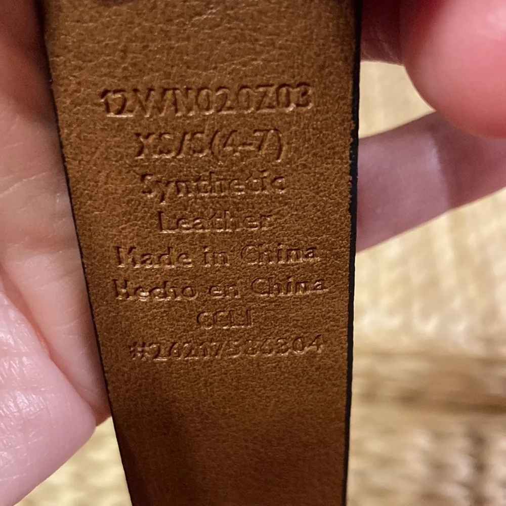 Boys Reversible Faux Leather Belt